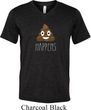 Emoji Shit Happens Mens Tri Blend V-neck Shirt