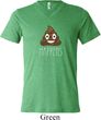 Emoji Shit Happens Mens Tri Blend V-neck Shirt