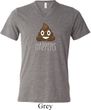 Emoji Shit Happens Mens Tri Blend V-neck Shirt