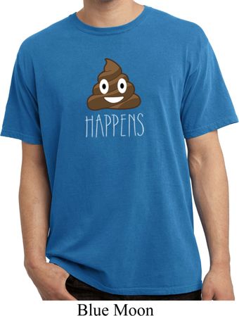 Emoji Shit Happens Pigment Dyed Shirt