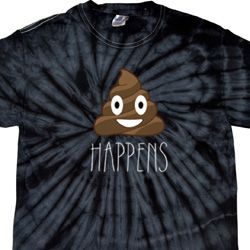 Emoji Shit Happens Spider Tie Dye Shirt