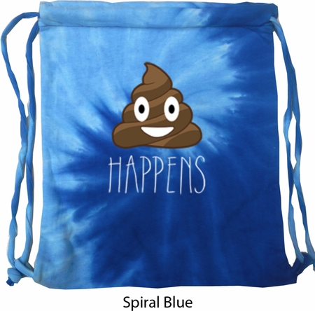 Emoji Shit Happens Tie Dye Bag