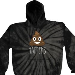 Emoji Shit Happens Tie Dye Hoodie