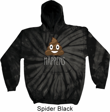 Emoji Shit Happens Tie Dye Hoodie