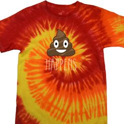 Emoji Shit Happens Tie Dye Shirt