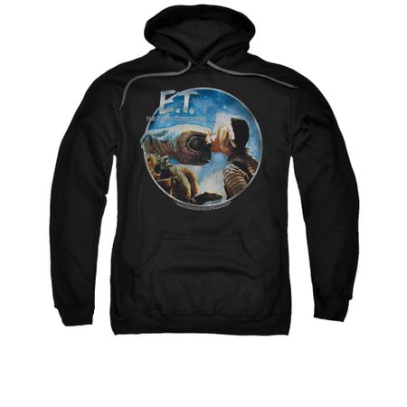ET Shirts - Extra Terrestrial Hoodie Sweatshirt Gertie Kisses Black Adult Hoody Sweat Shirt
