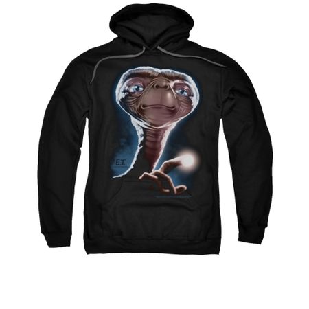 ET Shirts - Extra Terrestrial Hoodie Sweatshirt Portrait Black Adult Hoody Sweat Shirt