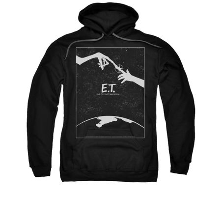 ET Shirts - Extra Terrestrial Hoodie Sweatshirt Simple Poster Black Adult Hoody Sweat Shirt