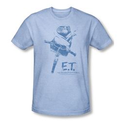 ET Shirts - Extra Terrestrial Shirt Bike Adult Heather Light Blue Tee T-Shirt