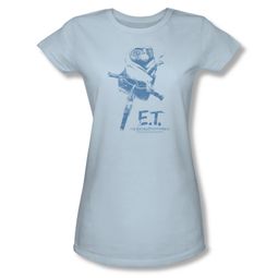 ET Shirts - Extra Terrestrial Shirt Juniors Bike Light Blue Tee T-Shirt