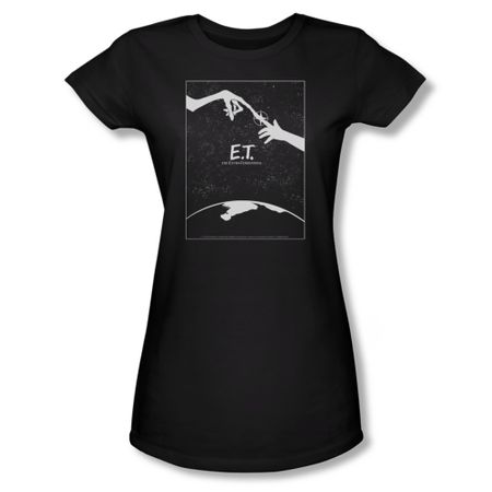 ET Shirts - Extra Terrestrial Shirt Juniors Simple Poster Black Tee T-Shirt