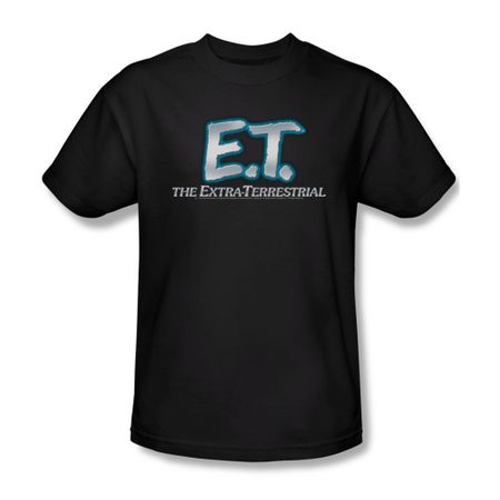 ET Shirts - Extra Terrestrial Shirt Logo Adult Black Tee T-Shirt