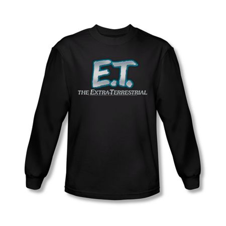 ET Shirts - Extra Terrestrial Shirt Logo Long Sleeve Black Tee T-Shirt
