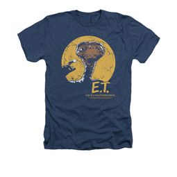 ET Shirts - Extra Terrestrial Shirt Moon Frame Adult Heather Navy Tee T-Shirt ET Shirts - Extra Terrestrial Shirt Moon Frame Adult Heather Navy Tee T-Shirt