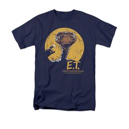 ET Shirts - Extra Terrestrial Shirt Moon Frame Adult Navy Tee T-Shirt ET Shirts - Extra Terrestrial Shirt Moon Frame Adult Navy Tee T-Shirt