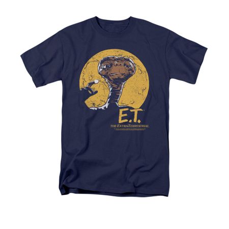 ET Shirts - Extra Terrestrial Shirt Moon Frame Adult Navy Tee T-Shirt