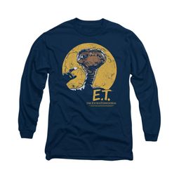ET Shirts - Extra Terrestrial Shirt Moon Frame Long Sleeve Navy Tee T-Shirt ET Shirts - Extra Terrestrial Shirt Moon Frame Long Sleeve Navy Tee T-Shirt
