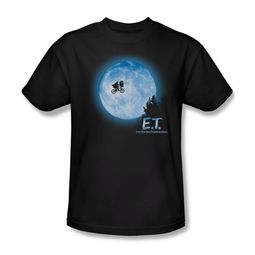 ET Shirts - Extra Terrestrial Shirt Moon Scene Adult Black Tee T-Shirt