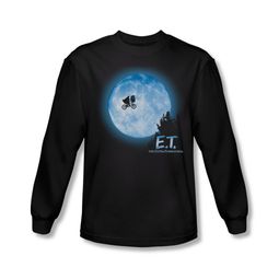 ET Shirts - Extra Terrestrial Shirt Moon Scene Long Sleeve Black Tee T-Shirt