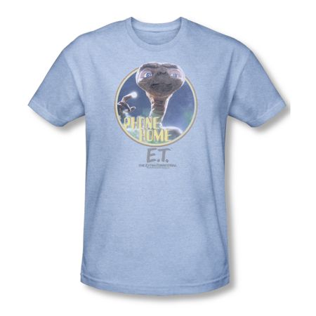 ET Shirts - Extra Terrestrial Shirt Phone Home Adult Heather Light Blue Tee T-Shirt
