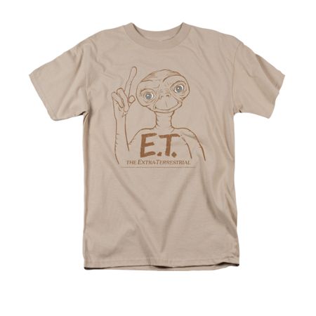 ET Shirts - Extra Terrestrial Shirt Pointing Adult Sand Tee T-Shirt
