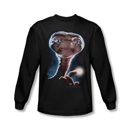 ET Shirts - Extra Terrestrial Shirt Portrait Long Sleeve Black Tee T-Shirt