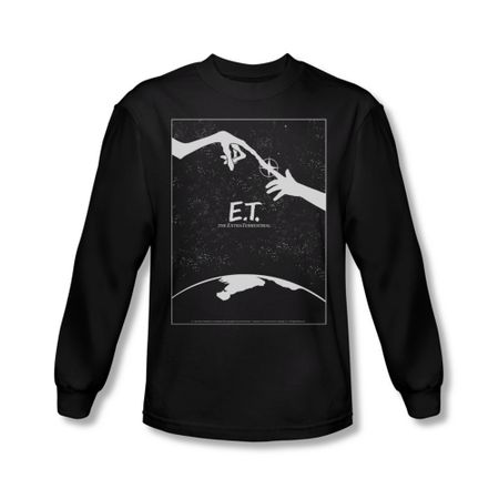 ET Shirts - Extra Terrestrial Shirt Simple Poster Long Sleeve Black Tee T-Shirt