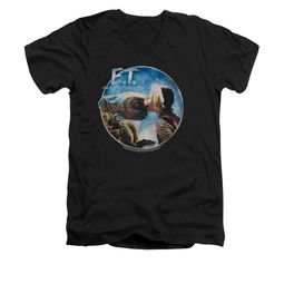ET Shirts - Extra Terrestrial Shirt Slim Fit V Neck Gertie Kisses Black Tee T-Shirt