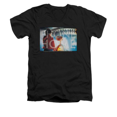 ET Shirts - Extra Terrestrial Shirt Slim Fit V Neck Knockout Black Tee T-Shirt