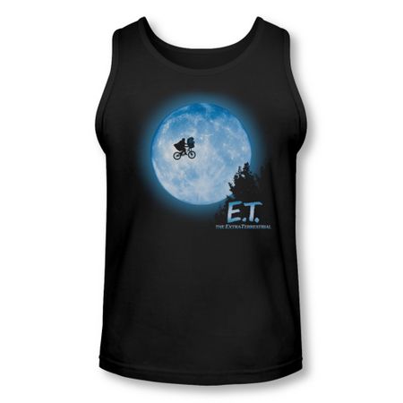 ET Shirts - Extra Terrestrial Tank Top Moon Scene Black Tanktop