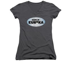 Eureka Shirt Juniors V Neck Made In Eureka Charcoal T-Shirt Eureka Shirt Juniors V Neck Made In Eureka Charcoal T-Shirt