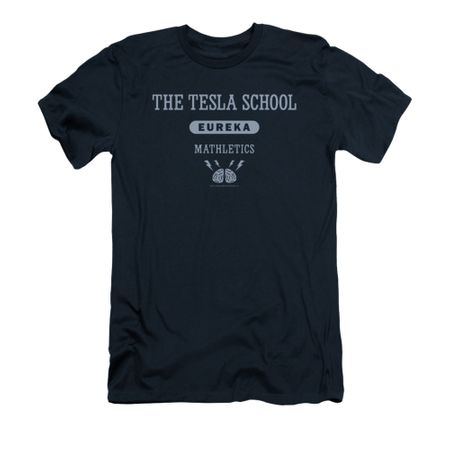 Eureka Shirt Slim Fit Tesla School Navy T-Shirt