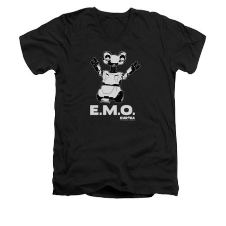 Eureka Shirt Slim Fit V-Neck E.M.O. Black T-Shirt