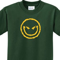 Evil Smiley Face Kids Halloween Shirts