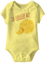 Ex-Squeeze Me! Funny Baby Romper Yellow Infant Babies Creeper Ex-Squeeze Me! Funny Baby Romper Yellow Infant Babies Creeper