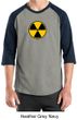 Fallout Shirt Radioactive Radiation Symbol Adult Raglan Shirt