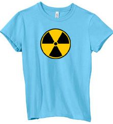 Fallout Shirt Radioactive Radiation Symbol Ladies Crew Neck Shirt