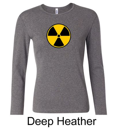 Fallout Shirt Radioactive Radiation Symbol Ladies Long Sleeve Shirt
