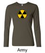 Fallout Shirt Radioactive Radiation Symbol Ladies Long Sleeve Shirt