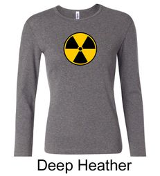 Fallout Shirt Radioactive Radiation Symbol Ladies Long Sleeve Shirt Fallout Shirt Radioactive Radiation Symbol Ladies Long Sleeve Shirt