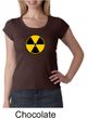 Fallout Shirt Radioactive Radiation Symbol Ladies Scoop Neck Shirt