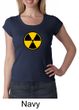 Fallout Shirt Radioactive Radiation Symbol Ladies Scoop Neck Shirt