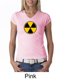 Fallout Shirt Radioactive Radiation Symbol Ladies V-neck Shirt Fallout Shirt Radioactive Radiation Symbol Ladies V-neck Shirt