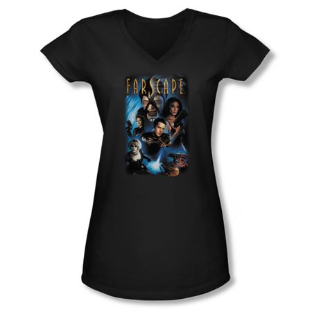FarScape Shirt Comic Juniors V Neck Shirt Tee T-Shirt