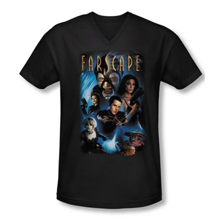 FarScape Shirt Comic Slim Fit V Neck Tee T-Shirt
