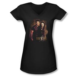 FarScape Shirt Wanted Juniors V Neck Shirt Tee T-Shirt