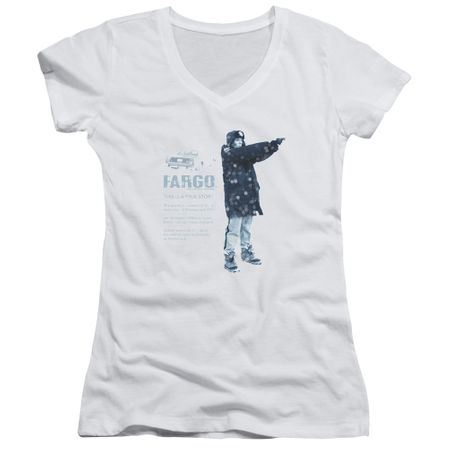 Fargo Juniors V Neck Shirt This Is A True Story White T-Shirt