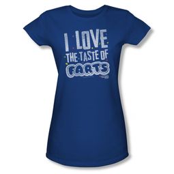 Farts Candy Shirt Juniors Tasty Farts Royal Blue T-Shirt