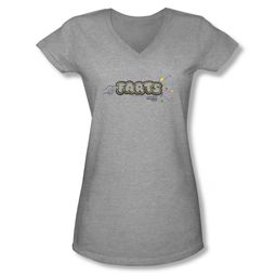 Farts Candy Shirt Juniors V Neck Finger Logo Athletic Heather T-Shirt Farts Candy Shirt Juniors V Neck Finger Logo Athletic Heather T-Shirt