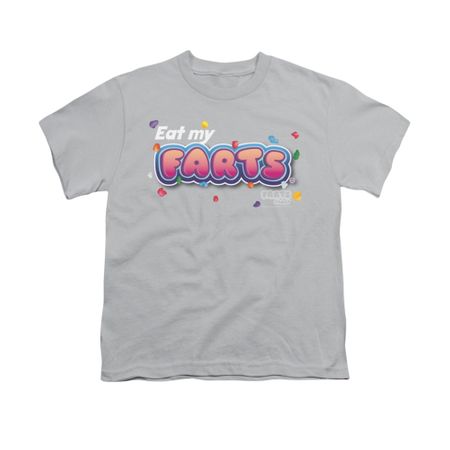Farts Candy Shirt Kids Eat My Farts Silver T-Shirt